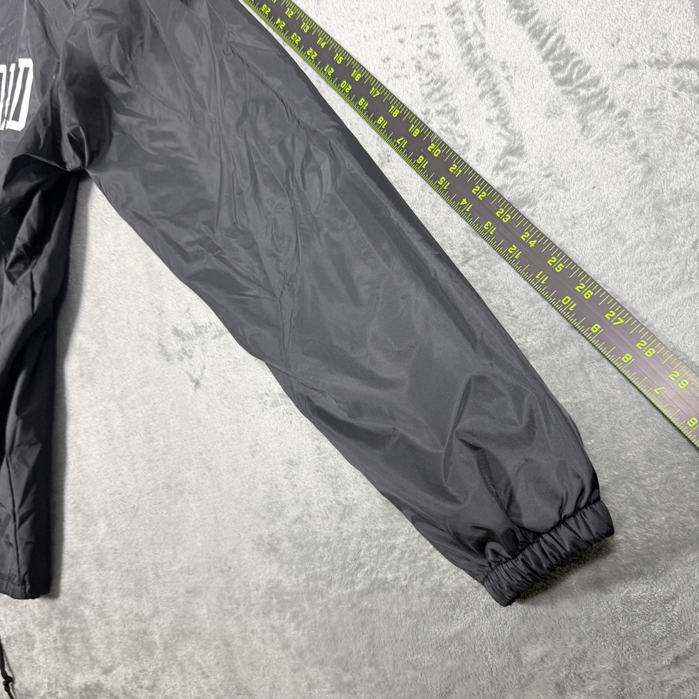 Diamond Supply Co Mens 3XL Coaches Jacket Black Logo Snap Front Windbreaker - Picture 9 of 10